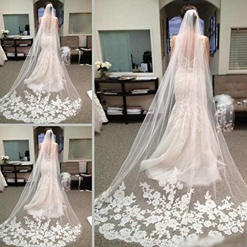 Qsoleil Wedding Decoration Romantic Bride Veil 1 Layer Bridal Lace Wedding Bridal Gown Accessories Bridal Wedding Headpiece