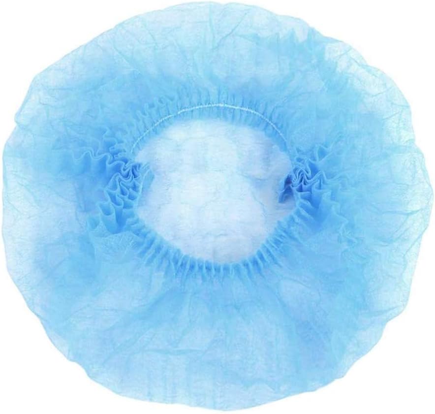100PCS Disposable Head Cover Bouffant Caps Non-Woven Dustproof Hats Dustproof Hair Net Bouffant Hat Surgical Cap Shower Cap Elastic Headgear Hair Net
