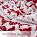 Bedsure Fleece Blanket Twin Size, Red and White Super Soft Plush Warm Winter Blanket for Bed, Couch and Gifts, 60 x 80 inches