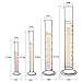 Thick Glass Graduated Measuring Cylinder Set 5ml 10ml 50ml 100ml with Two Brushes Three Pipettes