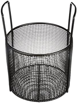 Marlin Steel Black Plastic Coated Round Mesh Basket, Black (9.5"D x 8"H)