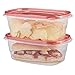 Rubbermaid TakeAlongs Deep Rectangular Food Storage Containers, 8 Cup, Tint Chili, 2 Count