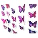 Home Decor 24pcs 3d Fashion Lively Butterfly Wall Sticker with Sponge Gum for Nursery Decoration,Bathroom Decor,Office Decor,3d Wall Art,3d Crafts for Wall Art Kids Room Bedroom,Purple