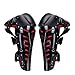 Booric Motorcycle Knee Shin Guard Pads Adjustable Size Knee Pad Protector Armor for Motorcycle Cycling Racing (Red)
