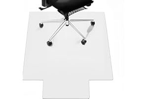 MILLELOOM Office Chair Mat for Carpet, 45'' x 53'' Computer Desk Chair Mat for Carpeted Floors, Easy Rolling Hard Mat for Office Chair on Carpets Anti-Slip Carpet Protector Mat Clear Ship Flat