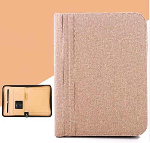odefc Multi - Functional Business Manager Folder A4 Meeting Folder Leather Folder Real Estate Sales Entrainment Calculator ( Color : Metallic , Size : *1 )