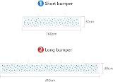 Aolso Cot Bumper 2Pcs Breathable Mesh Crib Rail Cover 340x30cm 160x30cm Rocket view 2