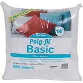 Fairfield Poly-Fil Basic, Personalizable Pillow Inserts, Pillow Inserts for Decorative Pillows, Travel Pillows, and Home Decor, 14" X 14", Pack of 2