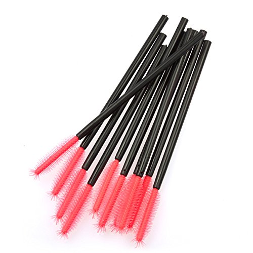 KOLIGHTÂ® Pink Cosmetic Disposable Eyelash Mini Brushes Mascara Wands Applicator Silica Gel Head (50pcs/lot)