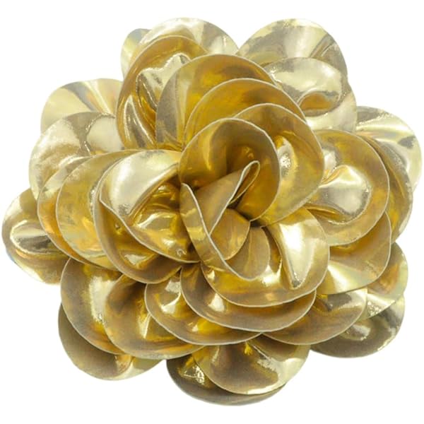 large gold brooch for dress GOLD FLOWER BROOCH