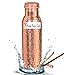 Prisha India Craft Pure Copper Water Bottle/Handmade Leak Proof Copper Vessel for Travel/Jointfree Insulated Copper Thermos with Ayurvedic Health Benefits, 30 Ounce