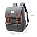 Vintage Laptop Backpack, Kacat 15.6 Inch Unisex Canvas Backpack with Laptop Sleeve for School Travel Hike (grey)