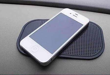 CrazShop Antislip Sticky Mat Pack of 2 for Car Dashboard or Any Other Surface, Washable Silicone Gel Pad for Miscellaneous Equipment - Phones, Cameras, Game Accessories, Black
