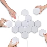 SONADY Hexagonal Wall Light, DIY Quantum Lights Creative Geometry Assembly LED Night Light Smart Lamp Suitable for bedrooms, DIY Lovers, Gifts,10pcs