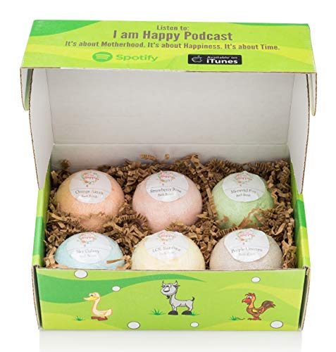 Kids Bath Bombs with Surprise Inside: Farm Animal Toys Inside, Great Bath Bombs Gift Set for Boys and Girls, Safe Ingredients that Don't Stain the Tub. Learning Toys for 3 4 5 6 7 8 year old Kids
