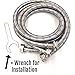 Washing Machine Hoses (10FT) - OCT Connect for Easy & Secure Tightening - Universal Fit to All Wash Machines - (2 Pack) Stainless Steel - Burst Proof Washer Water Supply Line