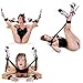 Fetish Bondage Restraints Straps Kits - Adjustable Hand & Ankle Cuffs With Soft Pillow For Female,Male and Couple Black