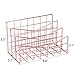 Nugorise 3 Slot Letter Holder,Desk Wire Letter Mail Sorter, Decorative File Storage Organizer for Postcard, Mail, Brochure and Notebook, Rose Gold