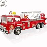 ANJ Kids Toys - Battery Operated Fire Truck Toys for Kids - Bump & Go Rescue Car with Realistic Siren Sounds - Great Fire Engine Toy Car for Girls and Boys (Age 3+)