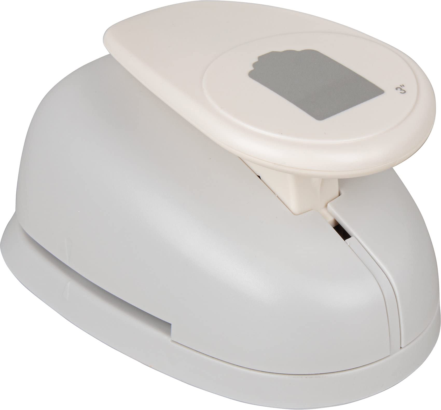 Rayher Paper Craft Punch with Tag Design, Lever Punch for Card Making and Scrapbooking, 6.8x4.5cm, 3", 69096000