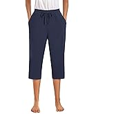Weintee Women's 17" Cotton Capris with Pockets