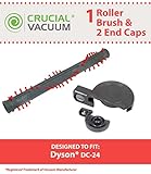 Replacement for Dyson DC24 Brushroll & End Caps, Compatible With Part # 917390-02 & 917390-01, by Think Crucial