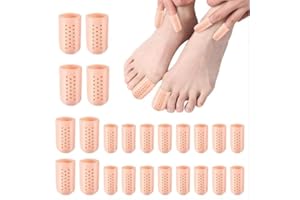 16PCS Big Toe Protector Breathable Toe Protector Cover Sleeves with Holes Provides Relief from Missing or Ingrown Toenails Co