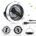 KEIMIX Camping Fan with Lights, USB Powered or Battery Operated, The Best Camping Equipment for Truck Tent, Fishing, Emergencies, Hurricanes, Outages