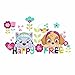 RoomMates RMK3662SCS Paw Patrol Skye and Everest Be Happy Quote Peel and Stick Wall Decals