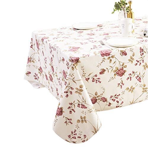 Effortlife Flannel Backed Vinyl Oilcloth Tablecloth Wipe Clean PVC