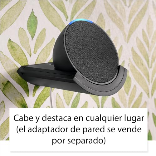 Amazon Echo Pop (modelo más reciente): nuestra bocina más pequeña que se adapta a cualquier habitación (negro), con el Acceso Anticipado de Alexa+