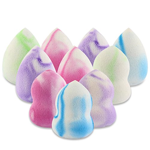 Franterd 10PCS Pro Beauty Flawless Makeup Foundation Puff Multi Shape Sponges Blender