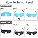 HTTOAR Cycling Glasses Sports Sunglasses with 3 Interchangeable Lenes for Men Women (Black blue)