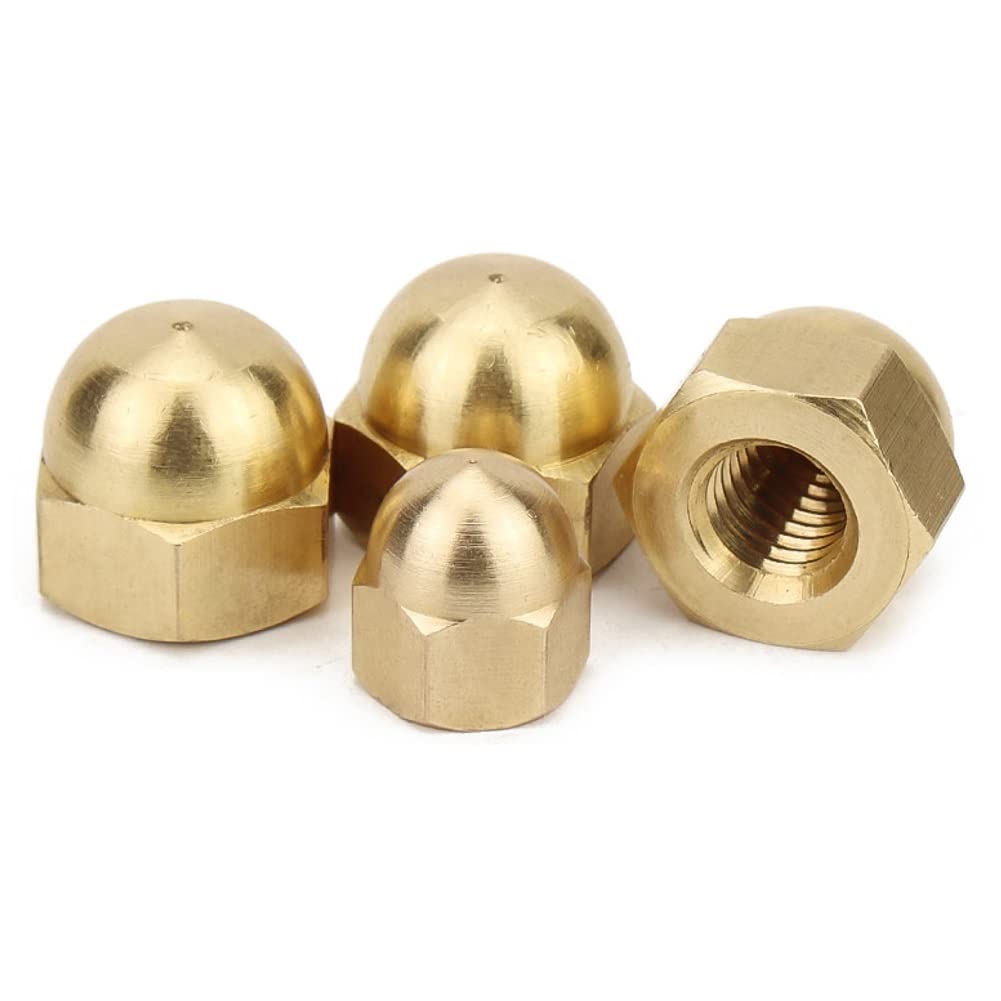 CONPHERON Brass Dome Cap Nuts Copper Dome Hex Nut M3, 20 Pack