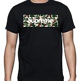 a bape supreme logo for Large Black men T shirt
