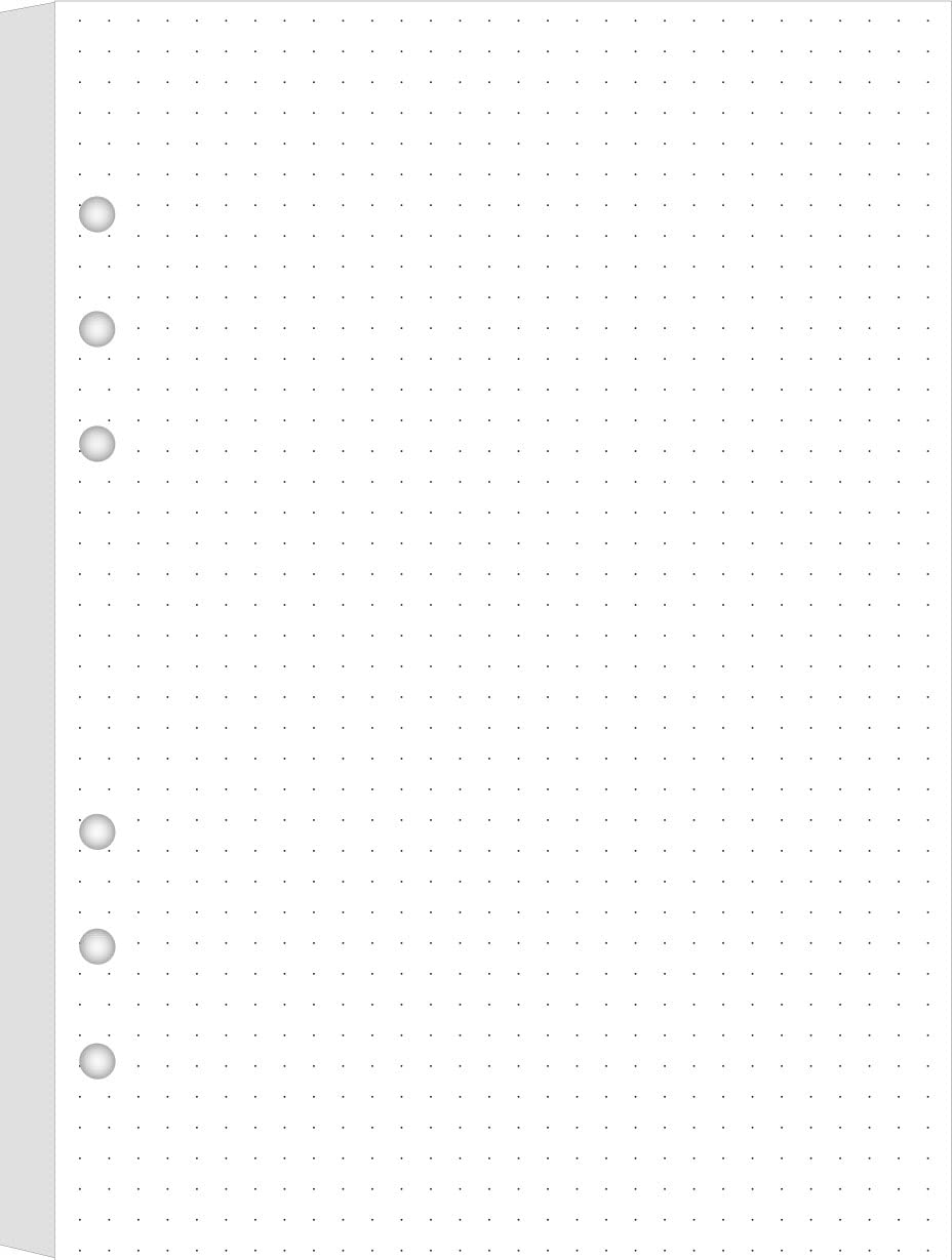 A5 Dotted Paper Refills for Filofax Planner/Binders/Organizer - 6 Hole Punched, 100 Sheets/200 Pages, 100gsm White, 14.8 x 21cm