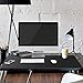 MONYES Thick Desk Pad Protector, PU Leather Desk Mat Blotters, Black Laptop Mat for Office/Home (24
