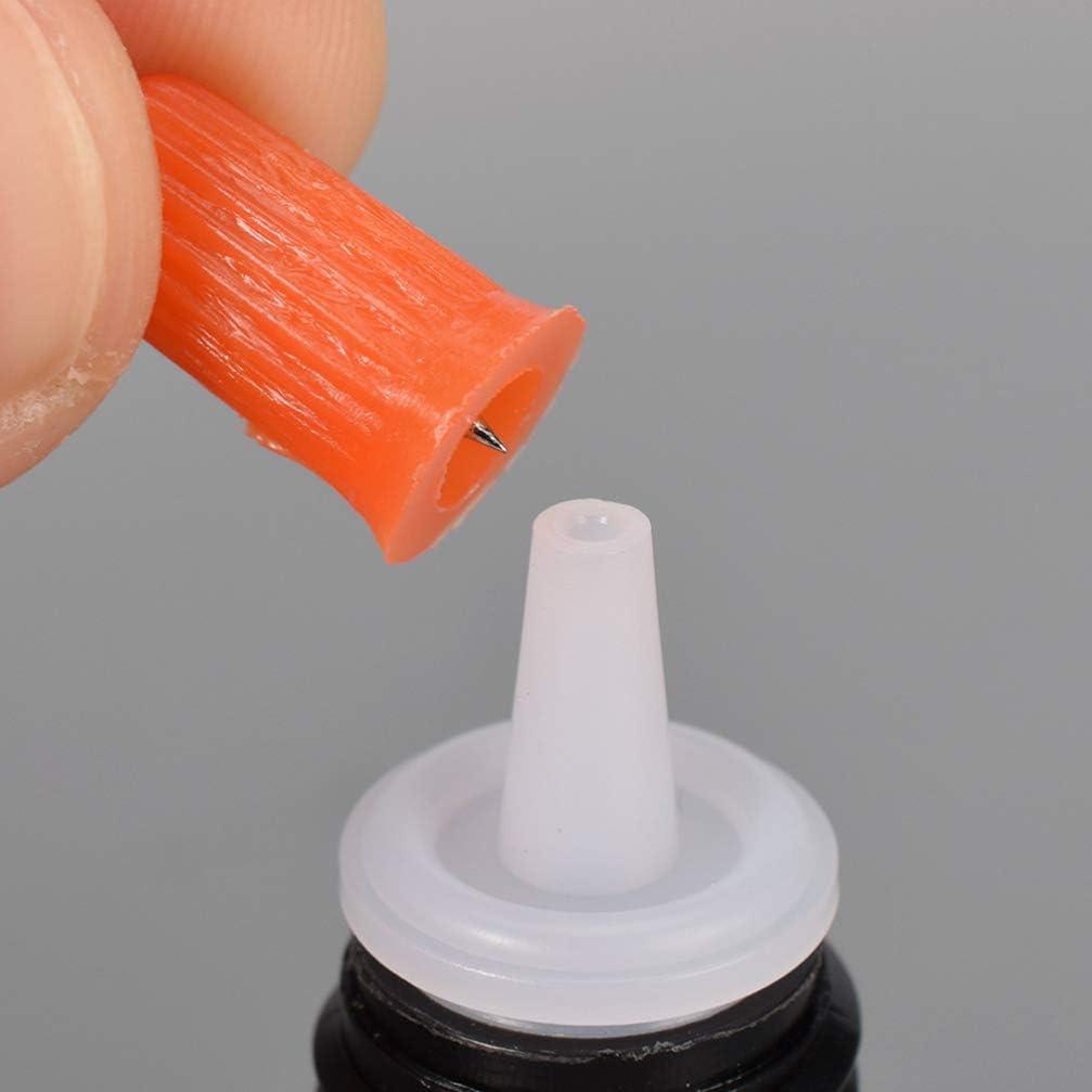 FRCOLOR 100pcs Glue Bottle Plugs Portable Plastic Blocking Needles Glue Bottle Pins Eyelash Extensions Tools for Home Beauty Shop Salon - Image 4