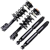 TUPARTS Struts 172526 172527 911258 Front and Rear Pair Driver and Passenger Side Complete Strut Spring Assembly fit for 07 08 09 Chevrolet Equinox 07 08 09 Pontiac Torrent 08 09 10 Saturn Vue
