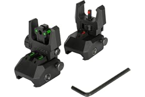Aecktech Fiber Optic Sights,with Green and Red Full Fiber Optics Dots Polymer Fiber Optics Sights Front and Rear Backup Sights