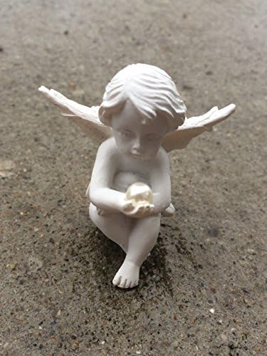 Land &amp; Sea Boy Fairy Holding Pearl In Right Hand Miniature Fairy Garden Accessory