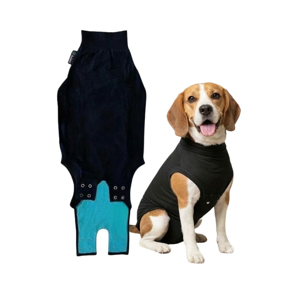 Suitical Recovery Suit Dog, Medium Plus, Black
