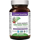 New Chapter Every Woman's One Daily, Women's Multivitamin Fermented with Probiotics + Iron + B Vitamins + Vitamin D3 + Organic Non-GMO Ingredients - 72 ct