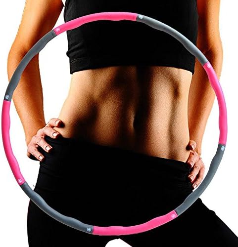 LEIGE Weighted Hula Hoop，8 Section Detachable Design ，Dance-2lb，Weighted Fitness Exercise Hula Hoop