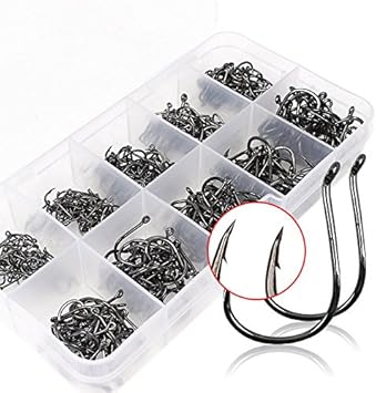 Amazon フック 釣り針 トリプルフック 釣りフック フィッシュフック フィッシング ハットピン スティンガー 500個 セット ボックス付き Mayrecords フック 針