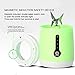Juicer Cup 6 Blades Portable blender Personal Household Rechargeable Fruit Mixer with Powerful Motor, Electric Food Mixing Machine with Magnetic Secure Switch,USB Charger&Barker For Travel 480ML-Green