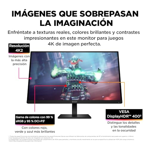 OMEN 27s Monitor Gaming 27" FHD 1920 x 1080 a 240Hz, IPS, 16:9, 1ms, HDMI, Antirreflejo,AMD FreeSync Premium, Compatible con Consolas Negro