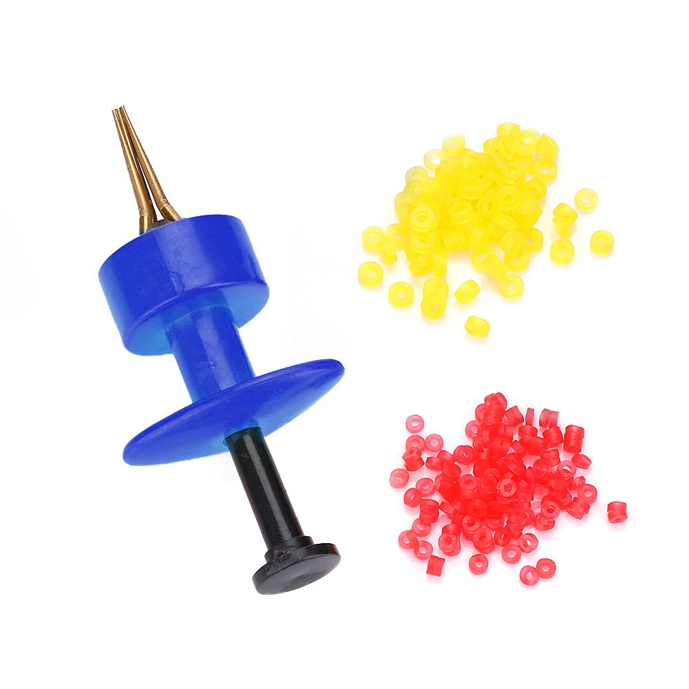 Pilipane Fishing Earthworms Baits,Lures Baits Clip,Portable Earthworm Bloodworm Clip, Copper and ABS Material Durable Lures Clip,Anti-rust Lightweight Bloodworm Earthworm Clip(blue)