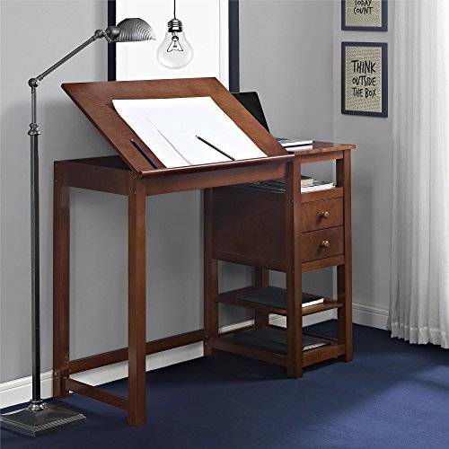 Dorel Living Drafting and Craft Counter Height Desk, Espresso