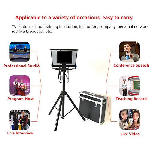HGCY Folding Portable Teleprompter 22 Inch For News Interview